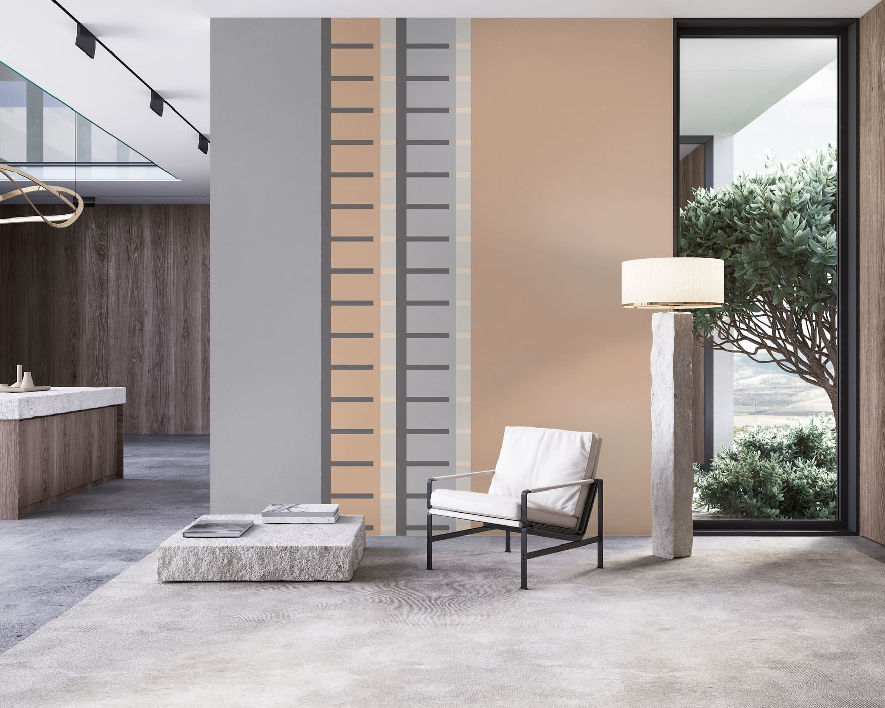 Обои Luna Крафт Карвинг CRF1 008 10,05×1 фото в интерьере